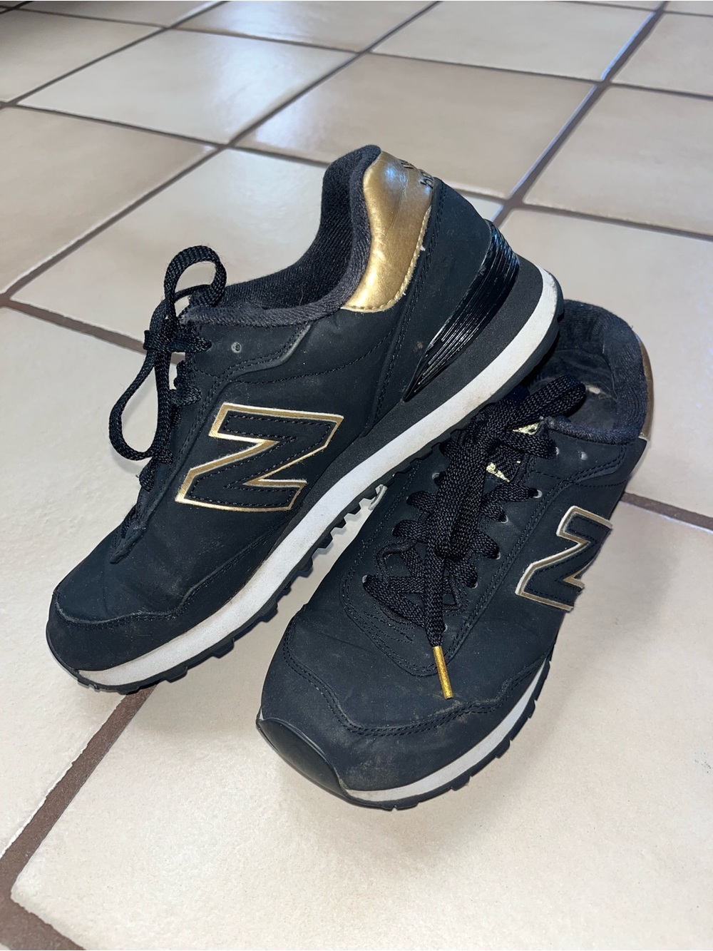 New Balance Black and Gold Women's Athletic Sneakers